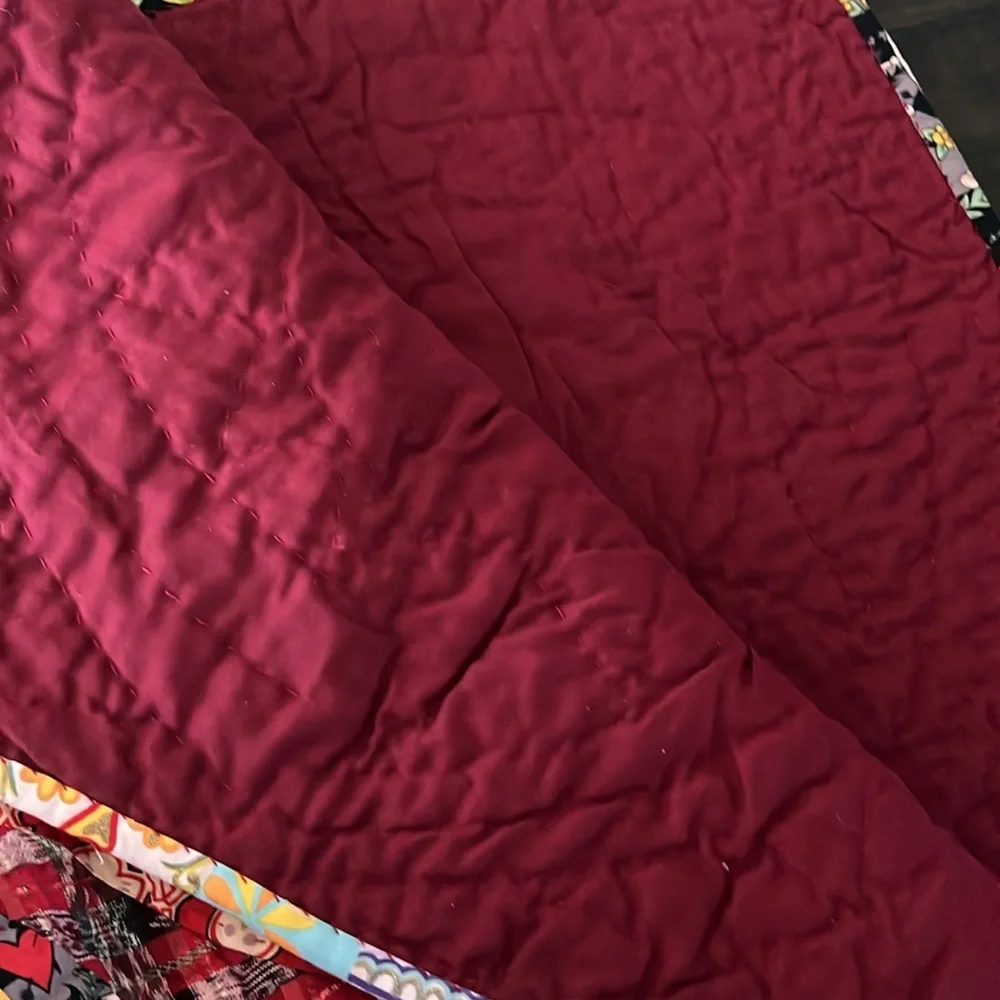 Unique/One-of-A-Kind Artisan Crafted Mexican Day of the Dead & Peace Quilt NEW